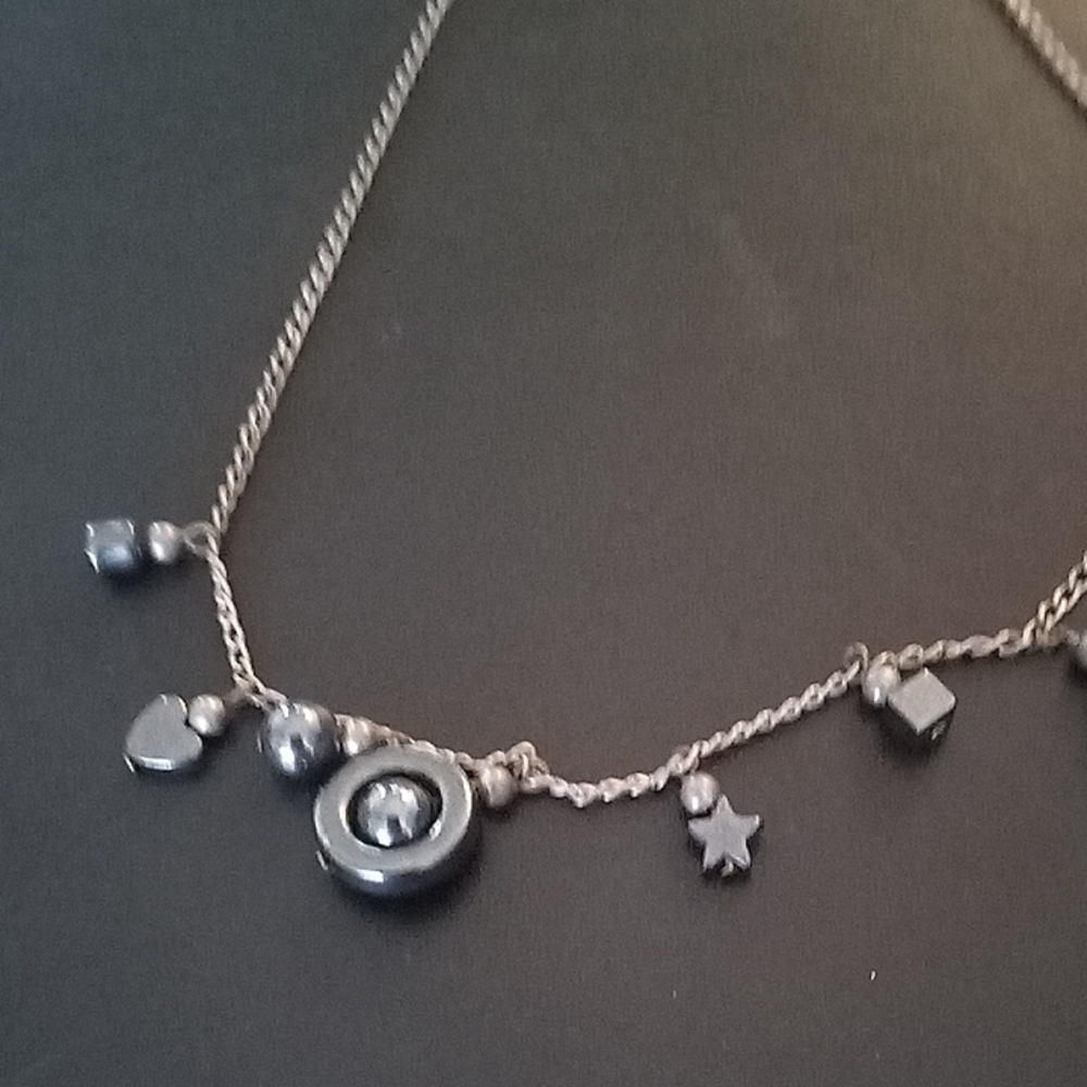 925 Charm Star and Bead Necklace - Women Jewelry
